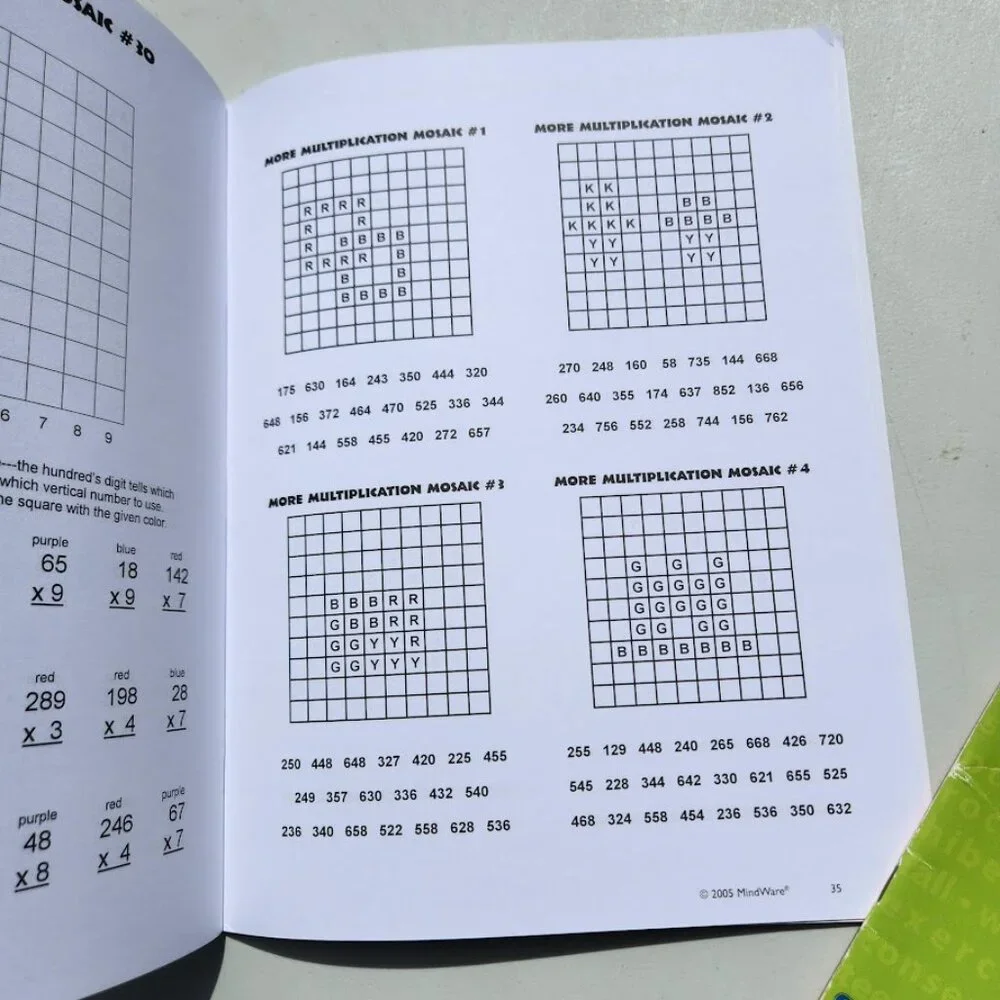 Workbook Activity Book Bundle Lot of 3 Books Multiplication Math Puzzle Card Gam